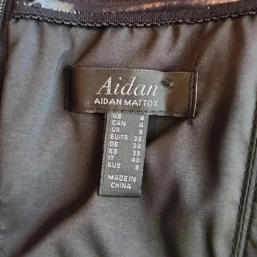 Aidan Mattox Floral Flounce High/Low Maxi Dress size 4 NWT Formal Wedding Guest - Picture 4 of 16